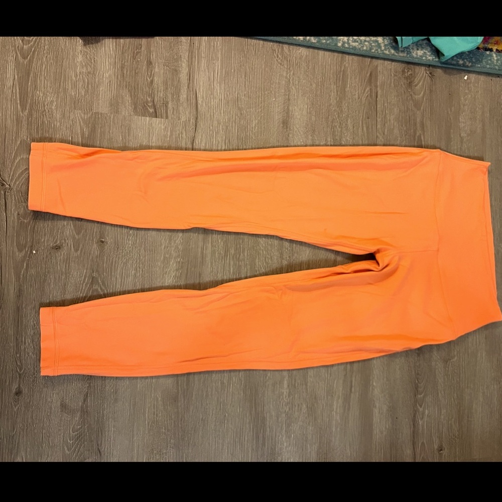 salmon lululemon align leggings 25 inch”